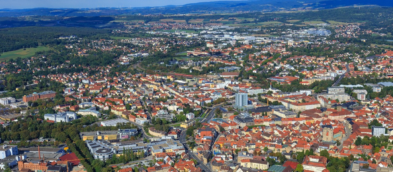 Luftbild von Bayreuth